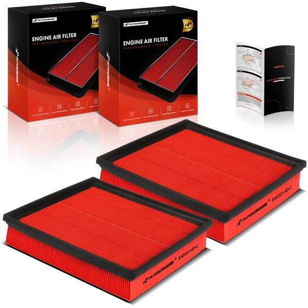 2 Pcs High Performance Engine Air Filter for Chevrolet Impala Buick Allure LaCrosse