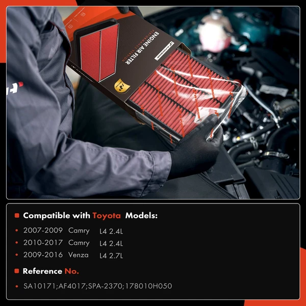 High Performance Engine Air Filter for Toyota Camry 2007-2017 Venza 2009-2016