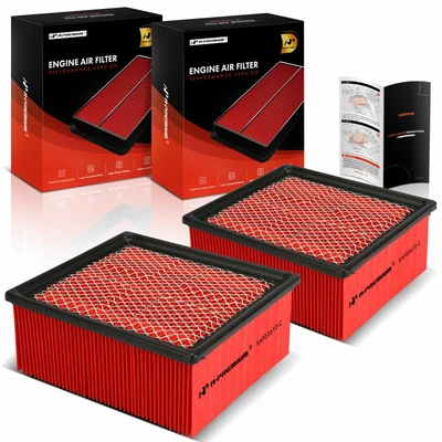 2 Pcs High Performance Engine Air Filter