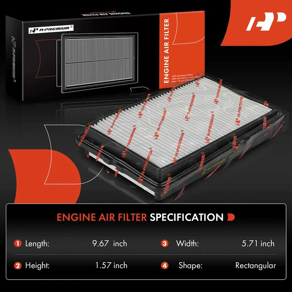 Engine Air Filter for Honda Accord 1990-1993 L4 2.2L