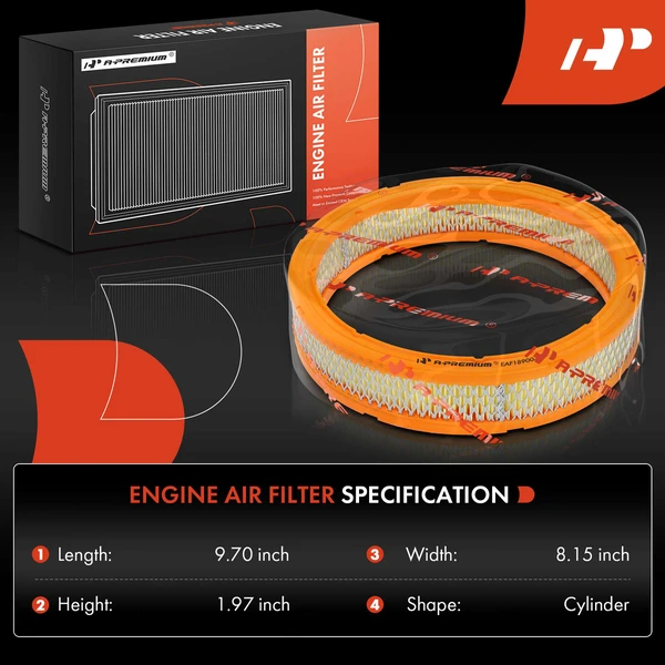 Engine Air Filter for Jeep Gladiator Buick Fiat Oldsmobile Pontiac Bertone 5.7L