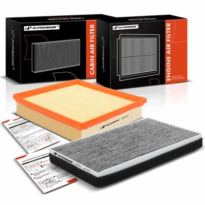 Engine & Activated Carbon Cabin Air Filter for Chevy Impala Buick Allure LaCrosse Pontiac