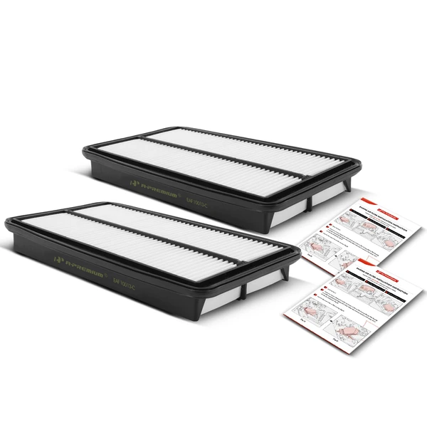 2 Pcs Engine Air Filter for Honda Odyssey 05-10 Pilot 09-15 Acura MDX 07-09