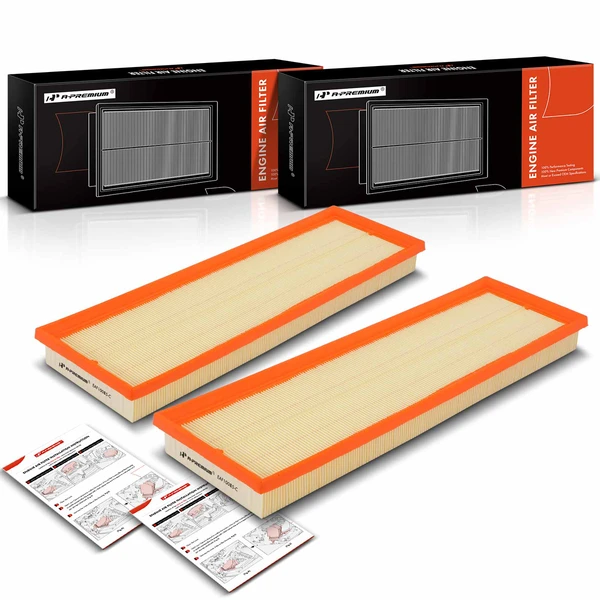 2 Pcs Engine Air Filter for Volkswagen Beetle 2012-2014 Golf Jetta Passat Rabbit