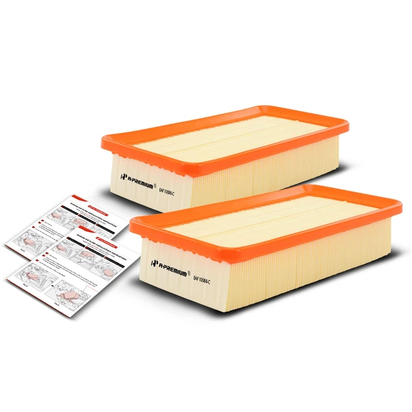 2 Pcs Engine Air Filter with Flexible Panel for Hyundai Accent Kia Rio Rio5 06-11