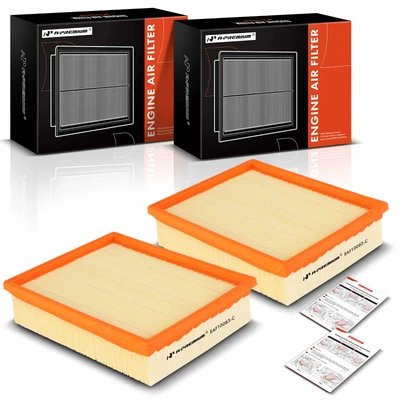 2 Pcs Engine Air Filter with Flexible Panel