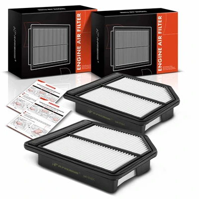 2 Pcs Engine Air Filter with Rigid Panel