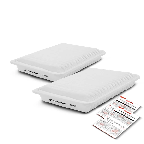 2 Pcs Engine Air Filter with Rigid Panel for Toyota Tacoma 2005-2022 L4 2.7L