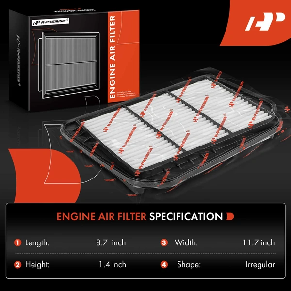 2 Pcs Engine Air Filter for Chevrolet Optra 2004-2007 Suzuki Forenza 2004-2008