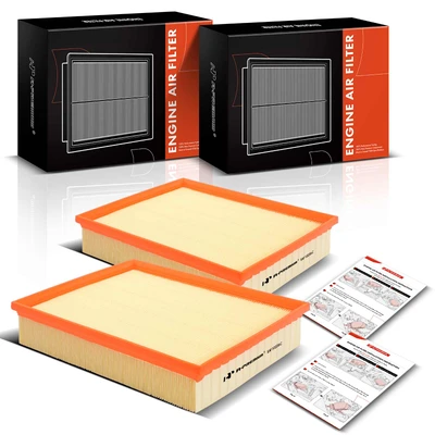 2 Pcs Engine Air Filter with Flexible Panel