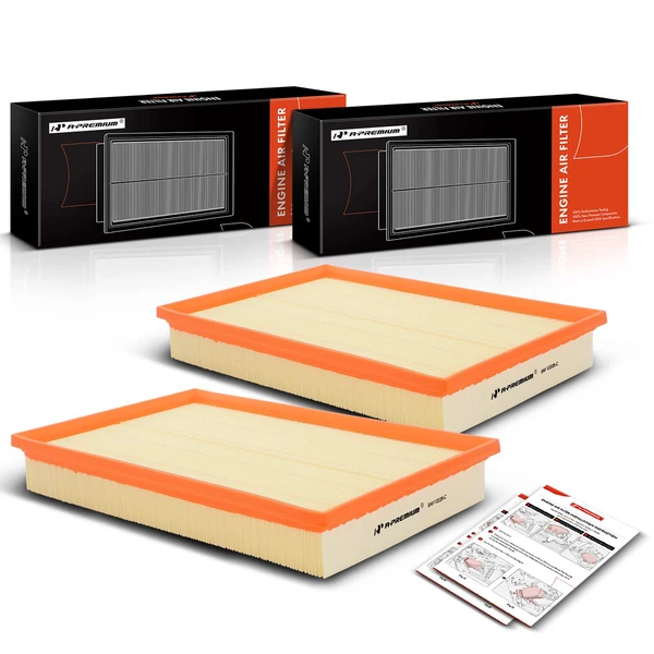 2 Pcs Engine Air Filter for 2008 Volkswagen R32