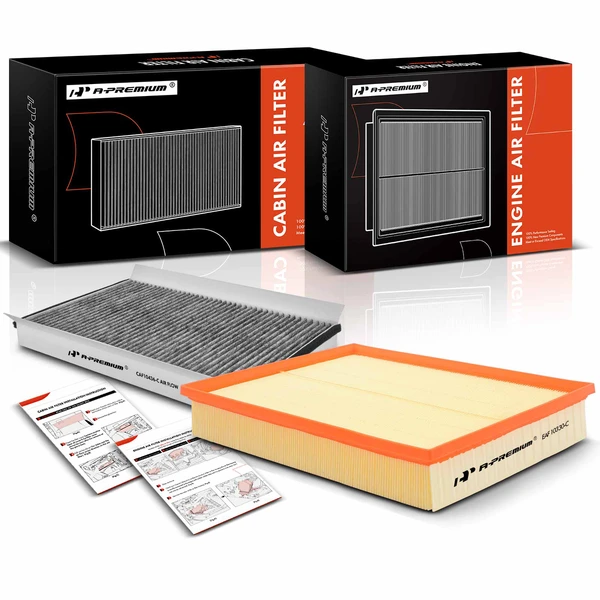 Engine & Activated Carbon Cabin Air Filter for 2010-2018 Mercedes-Benz Sprinter 2500