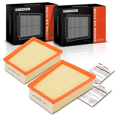 2 Pcs Engine Air Filter with Flexible Panel
