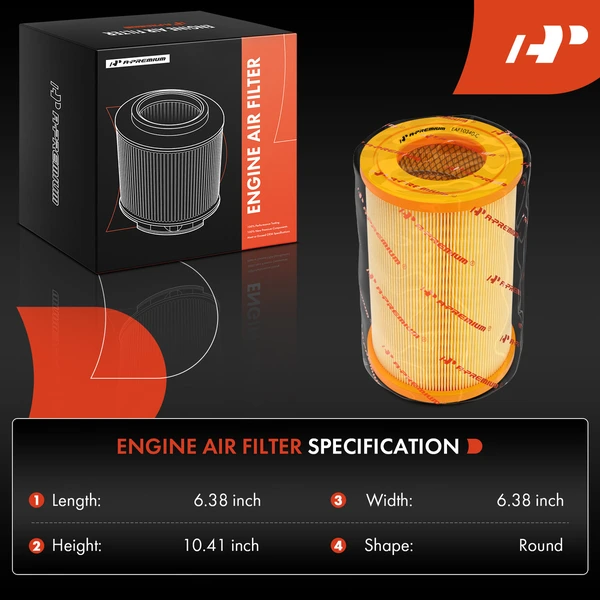 2 Pcs Engine Air Filter for Chevrolet S10 2016-2017 L4 2.5L GAS Naturally Aspirated