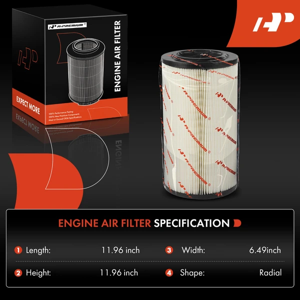 Engine Air Filter for Ram ProMaster 1500 2014-2017 ProMaster 2500 2014-2018