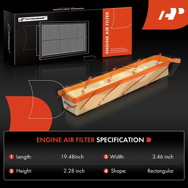 Engine Air Filter for Mini Cooper 2007-2015 Cooper Countryman 2011-2016 1.6L