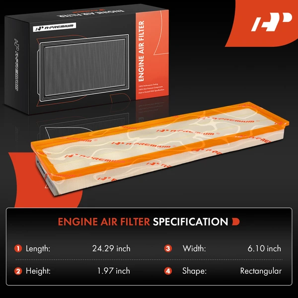 Engine Air Filter for Porsche 911 2016 2018-2019 H6 3.0L 3.8L 4.0L