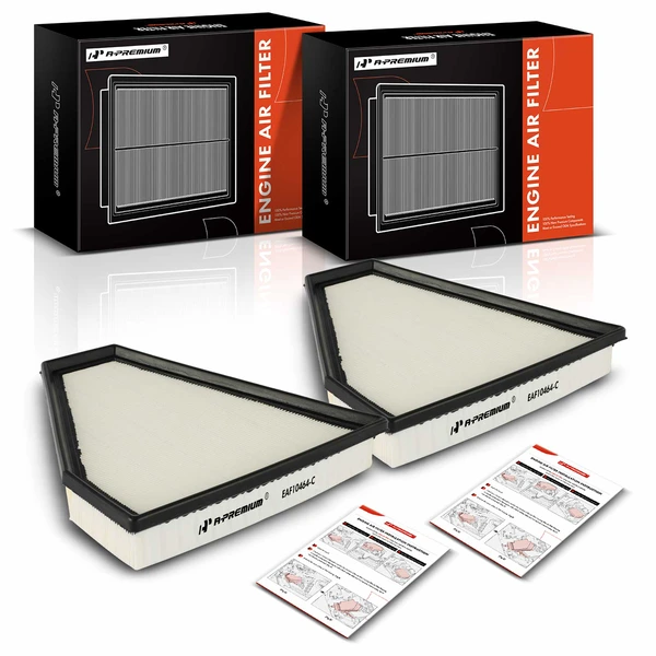 2 Pcs Engine Air Filter for 2007-2013 BMW 328i