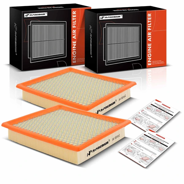 2 Pcs Engine Air Filter with Flexible Panel for 2009-2020 Dodge Journey