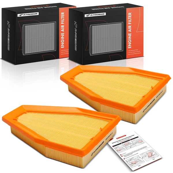 2 Pcs Engine Air Filter for Porsche 911 2012 2015-2017 2019 2022-2023 3.0L