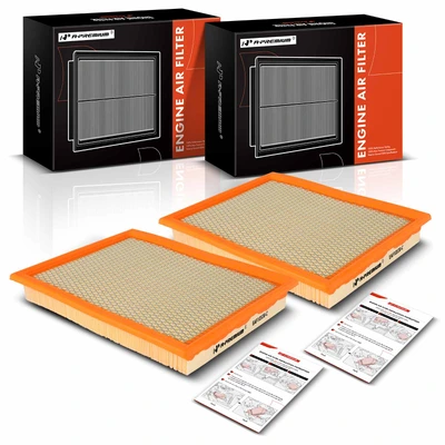 2 Pcs Engine Air Filter with Flexible Panel