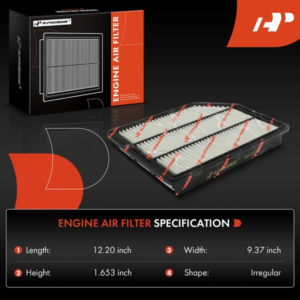 Engine Air Filter with Rigid Panel for Hyundai Veracruz 2007-2012 V6 3.8L