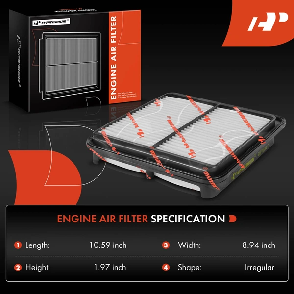 2 Pcs Engine Air Filter for Suzuki XL-7 2004-2006 V6 2.7L