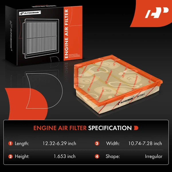 2 Pcs Engine Air Filter for BMW E60 E63 545i 550i 645Ci 650i 4.4L 4.8L