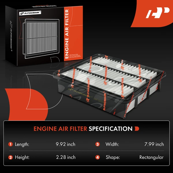 Engine Air Filter for Mazda 6 2018-2021 CX-5 2019-2023 CX-9 L4 2.5L Turbocharged