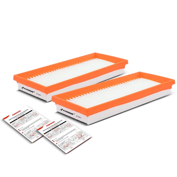 2 Pcs Engine Air Filter with Flexible Panel for Smart Fortwo 2008-2015 L3 1.3L