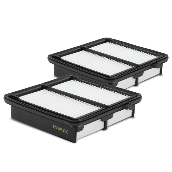 2 Pcs Engine Air Filter with Rigid Panel for Honda Fit 2009-2014 L4 1.5L