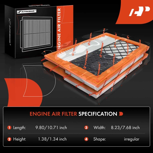 2 Pcs Engine Air Filter for Mercedes-Benz W211 X164 E320 E350 GL320 GL350 ML320