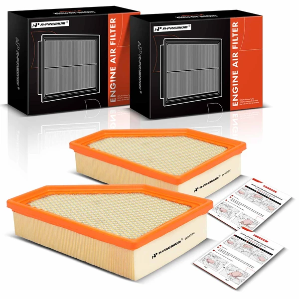 2 Pcs Engine Air Filter for Chrysler Pacifica 2017-2024 V6 3.6L