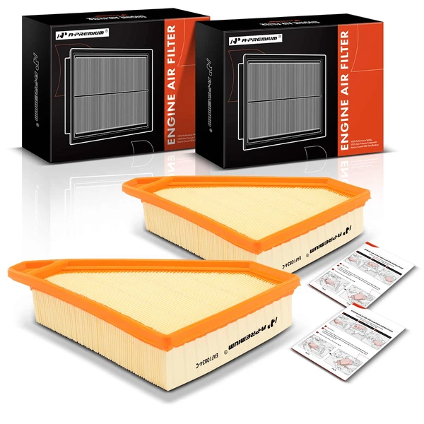 2 Pcs Engine Air Filter with Flexible Panel for Ford Transit Connect 10-13 2.0L