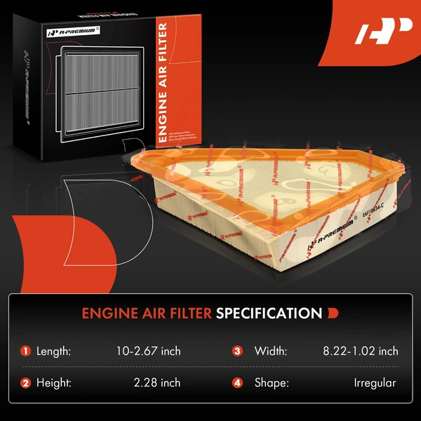 Engine Air Filter with Flexible Panel for Ford Transit Connect 2010-2013 L4 2.0L