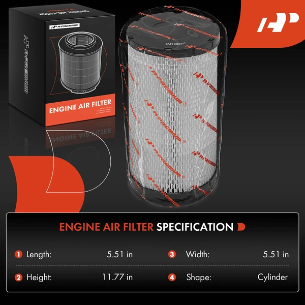 2 Pcs Front Engine Air Filter for Polaris RZR XP 1000 2014-2024