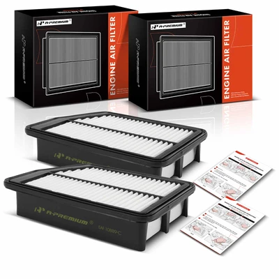 2 Pcs Engine Air Filter