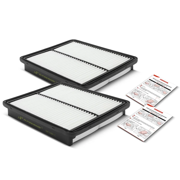 2 Pcs Engine Air Filter for Kia Optima 13-15 Sorento Hyundai Santa Fe Sonata Azera