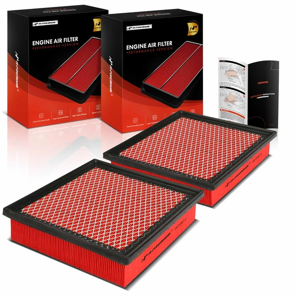 2 Pcs High Performance Engine Air Filter for Toyota Camry Jeep Grand Cherokee Dodge