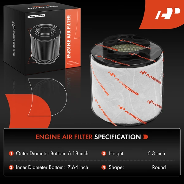 2 Pcs Engine Air Filter for Audi A8 Quattro S8 2013-2018 2020-2025 4.0L 4.2L 6.3L
