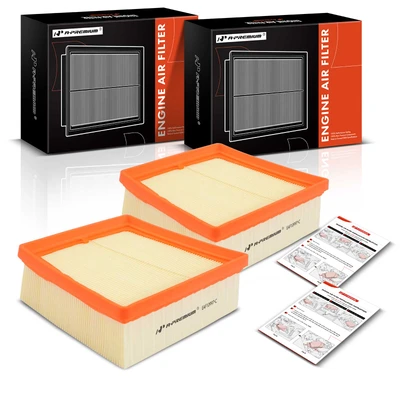 2 Pcs Engine Air Filter with Flexible Panel