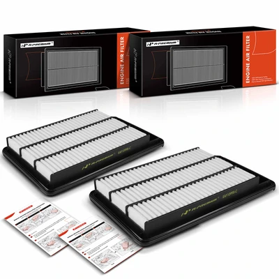 2 Pcs Engine Air Filter with Rigid Panel