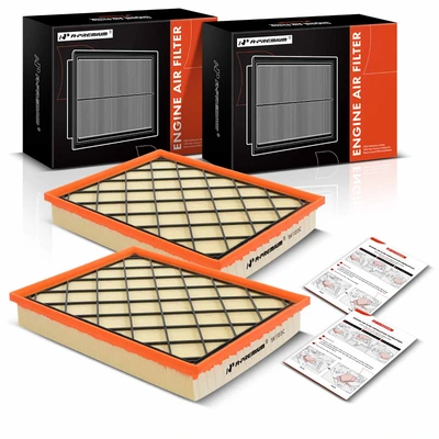 2 Pcs Engine Air Filter with Flexible Panel