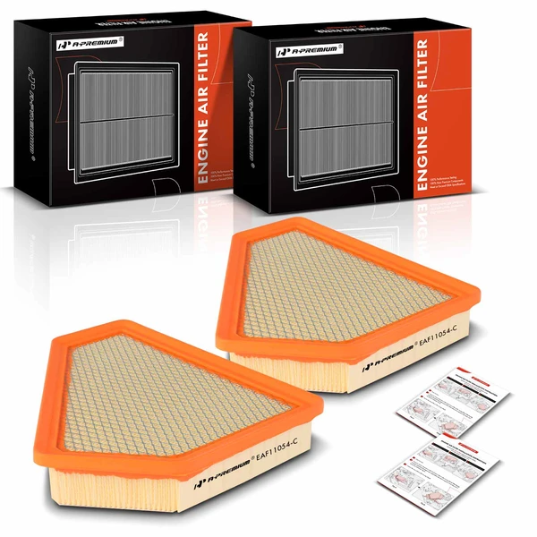 2 Pcs Engine Air Filter with Flexible Panel for 2009-2015 Cadillac CTS