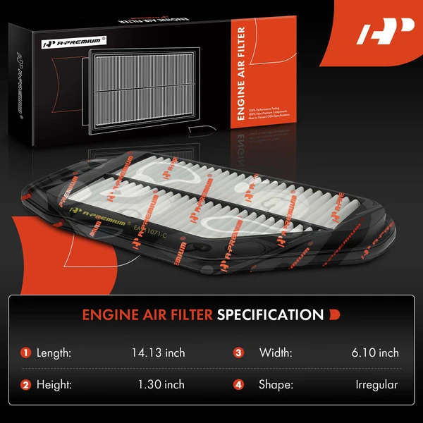 2 Pcs Engine Air Filter for Chevrolet Spark 2013 L4 1.2L