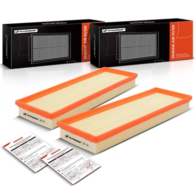 2 Pcs Engine Air Filter with Flexible Panel