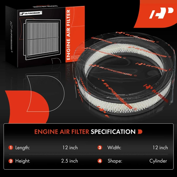 Engine Air Filter for Chevrolet Camaro Caprice Monte Carlo C10 Cadillac Buick