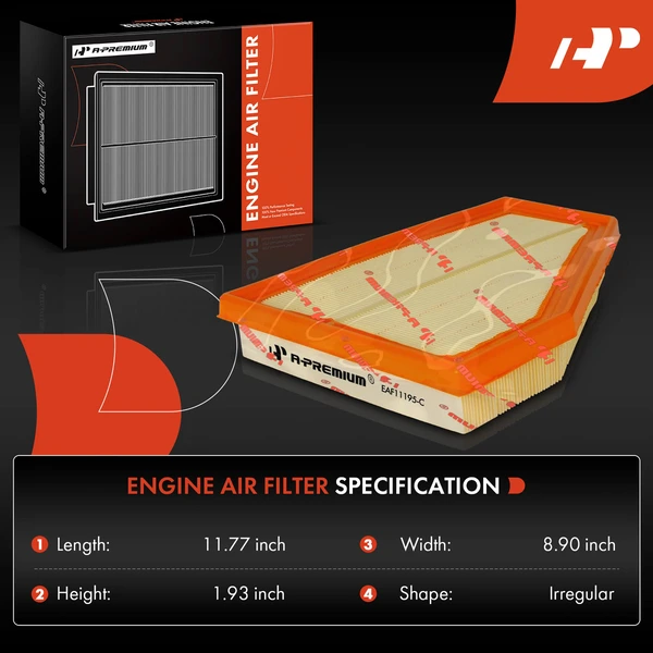 2 Pcs Engine Air Filter for Jeep WK2 Grand Cherokee 22-24 WL Grand Cherokee L