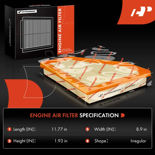 Engine Air Filter for Jeep WK2 Grand Cherokee 22-24 WL Grand Cherokee L V8 5.7L