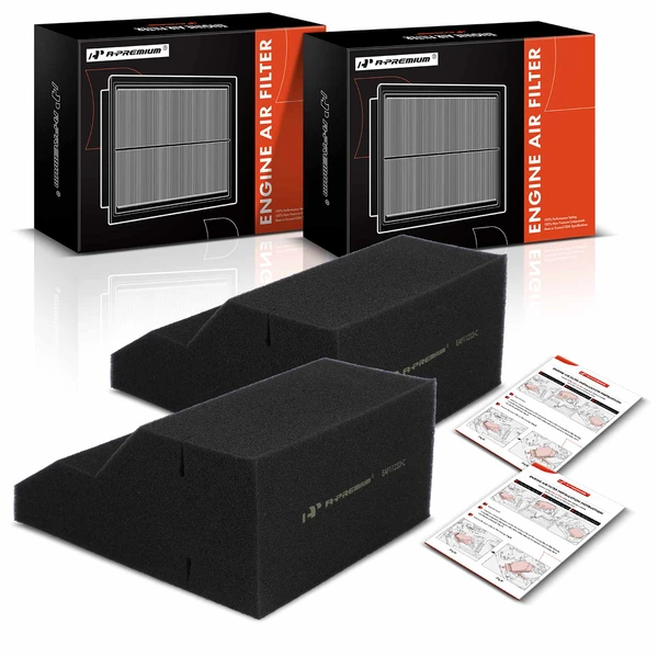 2 Pcs Engine Air Filter for 2011-2016 Ford F-350 Super Duty